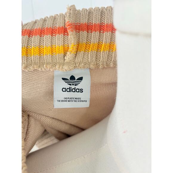 Adidas Originals Preppy Varsity Knit Tank Top Large Tan Cream - Picture 12 of 12